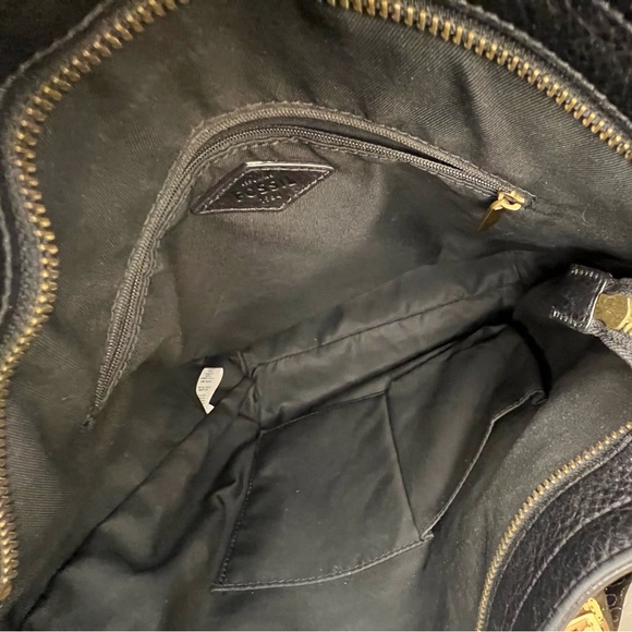 Fossil Black Pebble Leather Crossbody Hobo Shoulder bag w Guitar & Handle Strap - Picture 12 of 13